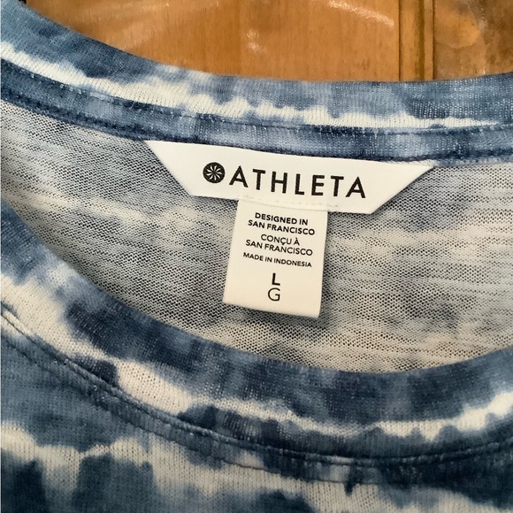 Athleta Blue Tie-Dye Muscle Tee - Picture 2 of 2
